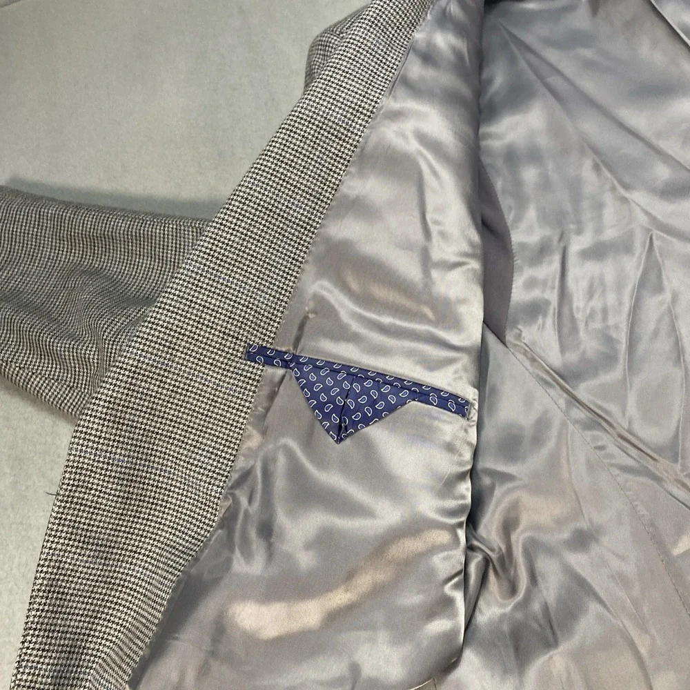 Lauren Ralph Lauren Men's 42R Sport Coat Blazer Gray Houndstooth